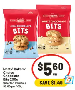 IGA Nestlé Bakers' Choice Chocolate Bits offer