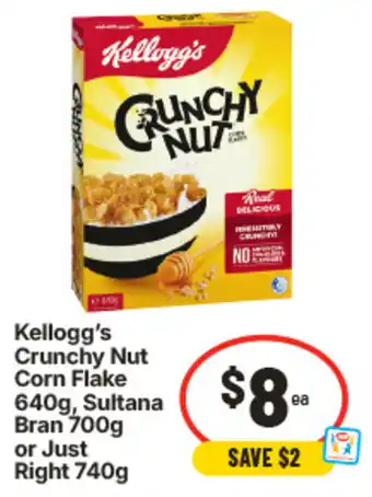 IGA Kellogg's Crunchy Nut Corn Flake offer