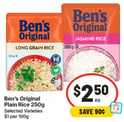 IGA Ben's Original Plain Rice offer
