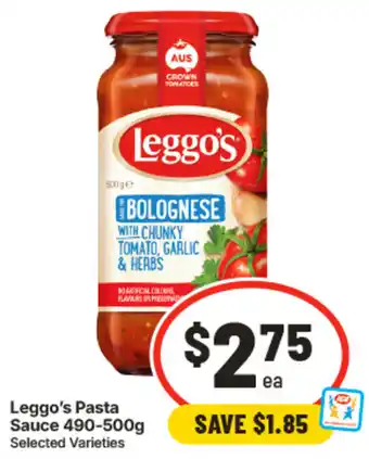 IGA Leggo's Pasta Sauce offer