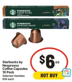 IGA Starbucks by Nespresso Coffee Capsules offer