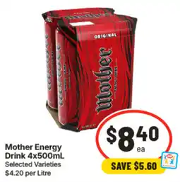 IGA Mother Energy Drink offer