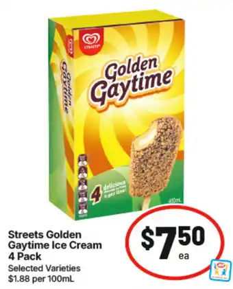 IGA Streets Golden Gaytime Ice Cream offer