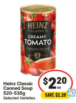 IGA Heinz Classic Canned Soup offer