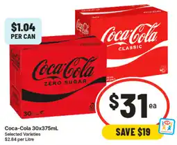 IGA Coca-Cola Selected Varieties offer