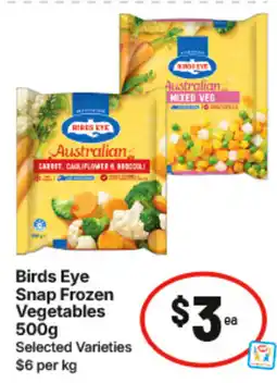 IGA Birds Eye Snap Frozen Vegetables offer