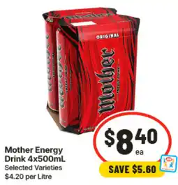 IGA Mother Energy Drink offer