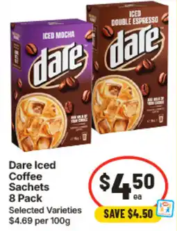 IGA Dare Iced Coffee Sachets offer