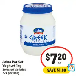 IGA Jalna Pot Set Yoghurt offer