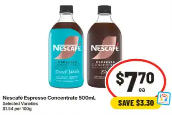 IGA Nescafe Espresso Concentrate offer