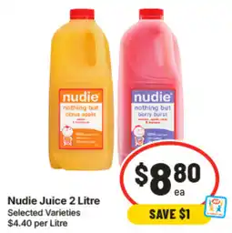 IGA Nudie Juice 2 Litre Selected Varieties offer