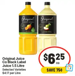 IGA Original Juice Co Black Label Juice offer
