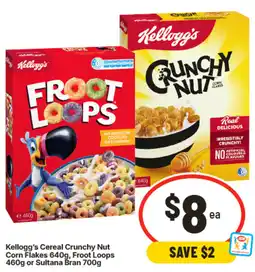 IGA Kellogg's Cereal Crunchy Nut offer