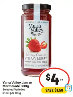 IGA Yarra Valley Jam or Marmalade offer
