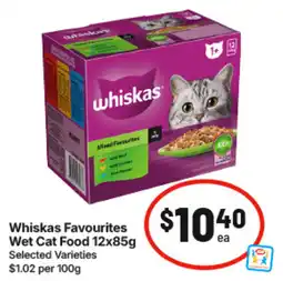IGA Whiskas Favourites Wet Cat Food offer