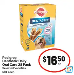 IGA Pedigree Dentastix Daily Oral Care 28 Pack Selected Varieties offer
