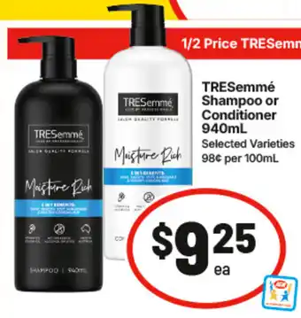 IGA TRESemmé Shampoo or Conditioner offer