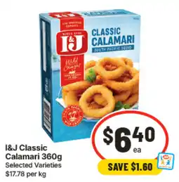 IGA I&J Classic Calamari offer
