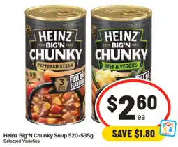 IGA Heinz Big'n Chunky Soup offer