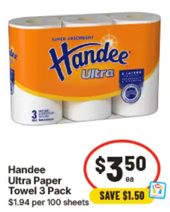 IGA Handee Ultra Paper Towel offer