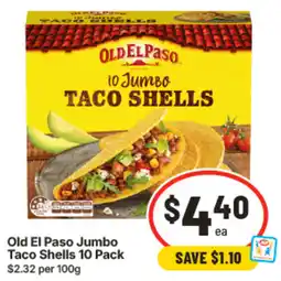 IGA Old El Paso Jumbo Taco Shells offer