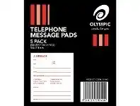 Officeworks Olympic Telephone Message Pads 5 Pack offer