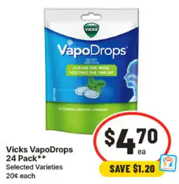 IGA Vicks VapoDrops offer