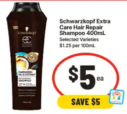 IGA Schwarzkopf Extra Care Hair Repair Shampoo offer