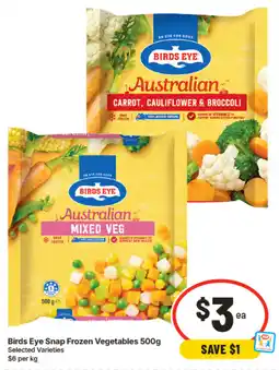 IGA Birds Eye Snap Frozen Vegetables offer