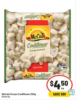 IGA McCain Frozen Cauliflower offer