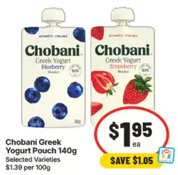 IGA Chobani Greek Yogurt Pouch offer