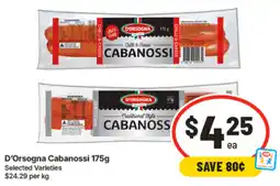 IGA D'orsogna cabanossi offer