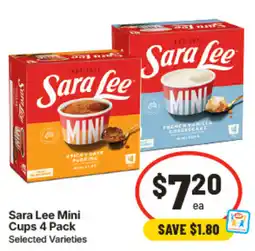 IGA Sara Lee Mini Cups 4 Pack Selected Varieties offer