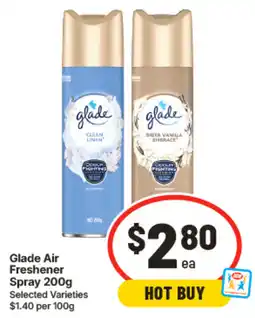 IGA Glade Air Freshener Spray offer