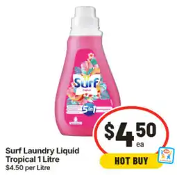 IGA Surf Laundry Liquid Tropical offer