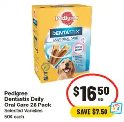 IGA Pedigree Dentastix Daily Oral Care 28 Pack Selected Varieties offer