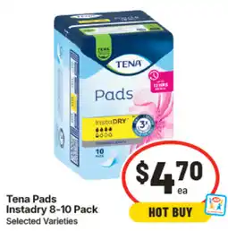 IGA Tena Pads Instadry offer