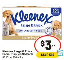 IGA Kleenex Large & Thick Facial Tissues offer