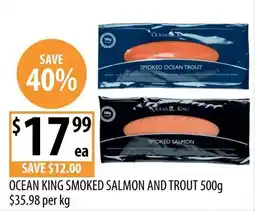 Supabarn Ocean King Smoked Salmon and Trout offer