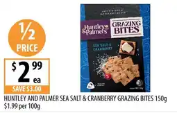 Supabarn Huntley and Palmer Sea Salt & Cranberry Grazing Bites offer