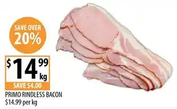 Supabarn Primo Rindless Bacon offer