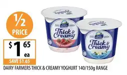 Supabarn Dairy Farmers Thick & Creamy Yoghurt offer