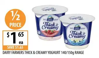 Supabarn Dairy Farmers Thick & Creamy Yoghurt offer