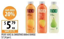 Supabarn Picky Juice & Smoothie 800ml Range offer