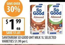 Supabarn Sanitarium So Good UHT Milk offer