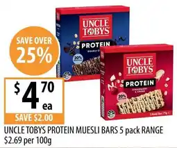 Supabarn Uncle Tobys Protein Muesli Bars offer