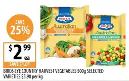 Supabarn Birds Eye Country Harvest Vegetables offer