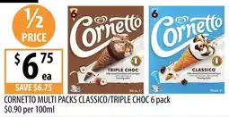 Supabarn Cornetto Multi Packs Classico/Triple Choc offer