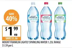 Supabarn Mount Franklin Lightly Sparkling Water offer