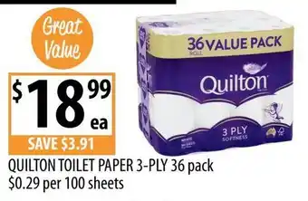 Supabarn Quilton Toilet Paper 3-Ply offer